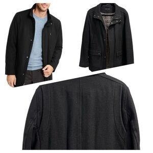 CALVIN KLEIN
Men's Wool Blend Car Coat size S Black